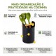 Porta Utensílios De Cozinha Multiuso Com Alça Black Eco Design